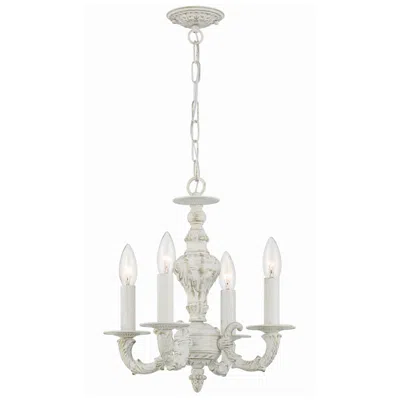 Crystorama Sutton 13 1/2" Wide Antique White And Gold Chandelier