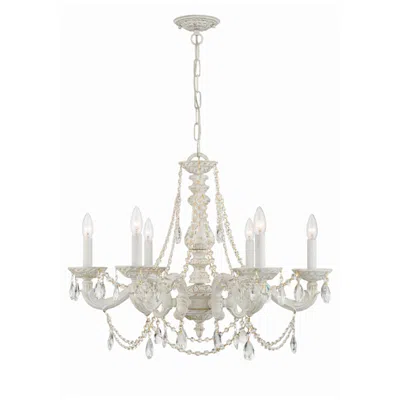 Crystorama Sutton Antique White 28" Wide Chandelier