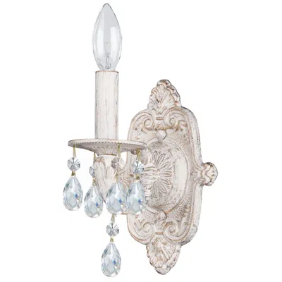 Crystorama Sutton Collection 11" High Antique White And Gold Sconce In Neutral