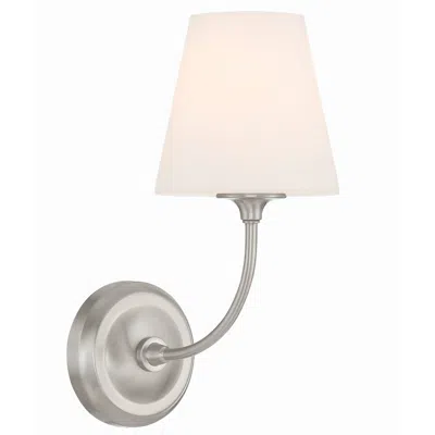 Crystorama Sylvan 13 1/4" High Brushed Nickel Wall Sconce In Silver