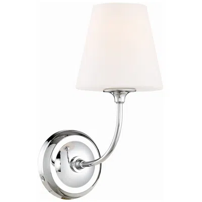 Crystorama Sylvan 13 3/4" High Polished Chrome Wall Sconce In Silver