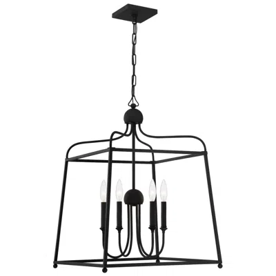 Crystorama Sylvan 21 1/2" Wide 4 Light Black Open Frame Chandelier