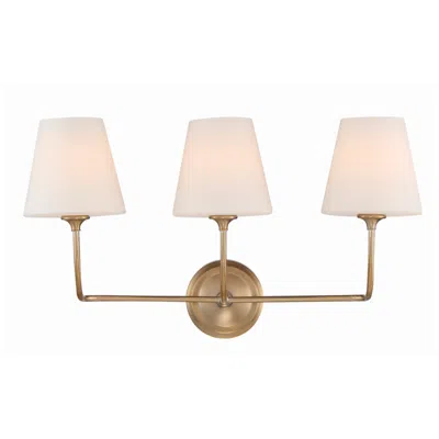 Crystorama Sylvan 23 1/4" Wide 3-light Vibrant Gold Bath Vanity Light