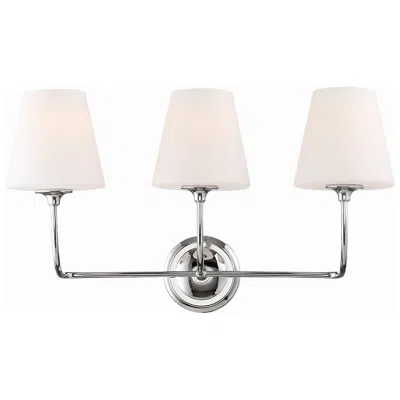Crystorama Sylvan 23 1/4" Wide Opal Shades And Polished Chrome 3-light Bath Light In Silver