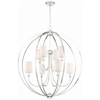Crystorama Sylvan 40"w Polished Nickel 8-light Chandelier In Silver