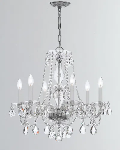 Crystorama Traditional Crystal 6-light Crystal Chrome Chandelier In Gray