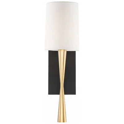 Crystorama Trenton 18 1/2" Forged Brass And Black Modern Wall Sconce