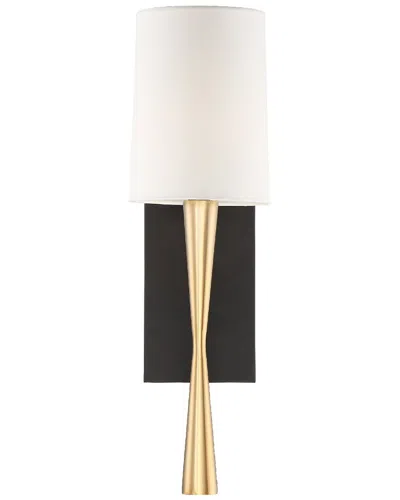 Crystorama Trenton 1-light Aged Brass & Black Forged Wall Mount