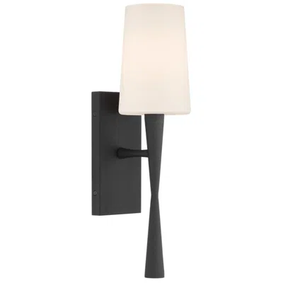 Crystorama Trenton 5'' Black Forged Sconce In Multi