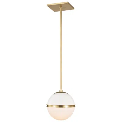 Crystorama Truax 7" Wide Aged Brass Globe Mini Pendant In Gold