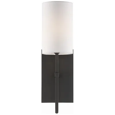 Crystorama Veronica 16 1/2" High Black Forged Wall Sconce