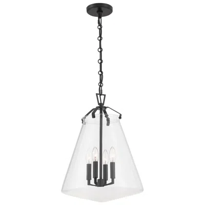 Crystorama Voss 15.25'' Matte Black Pendant