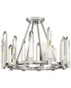 Crystorama Watson 4 Light Polished Nickel Ceiling Mount In Nickel