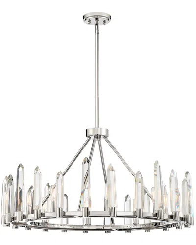 Crystorama Watson 8 Light Polished Nickel Chandelier In Silver