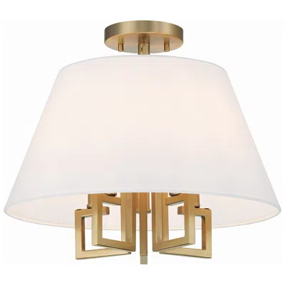 Crystorama Westwood 16" Wide Vibrant Gold Ceiling Light