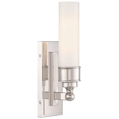 Crystorama Wilcox 15 1/4"h Polished Nickel Led Wall Sconce In White