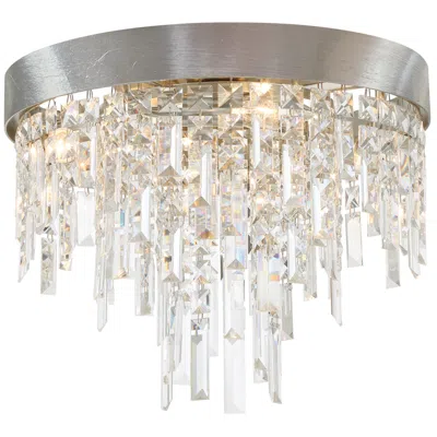 Crystorama Winfield 16" Wide Antique Silver Ceiling Light