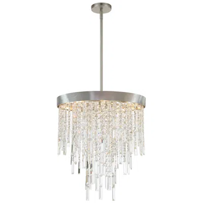 Crystorama Winfield 20"w Antique Silver And Crystal 5-light Chandelier