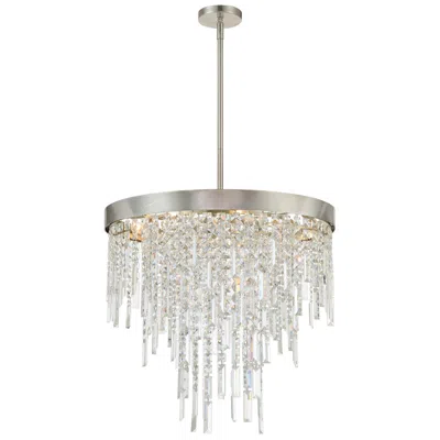 Crystorama Winfield 24'' Antique Silver Chandelier In Gray