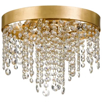 Crystorama Winham 16" Wide Antique Gold Ceiling Light