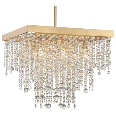 Crystorama Winham 22"w Antique Gold Crystal Pendant Light