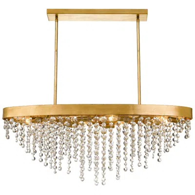 Crystorama Winham 36"w Gold And Crystal Kitchen Island Light Chandelier