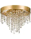 Crystorama Winham 4-light Antique Gold Crystal Ceiling Mount In Gold