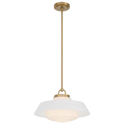 Crystorama Xander 16'' Vibrant Gold + White Pendant In Multi