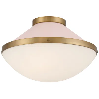 Crystorama Xander 16.25'' Vibrant Gold + Blush Flush Mount In Multi