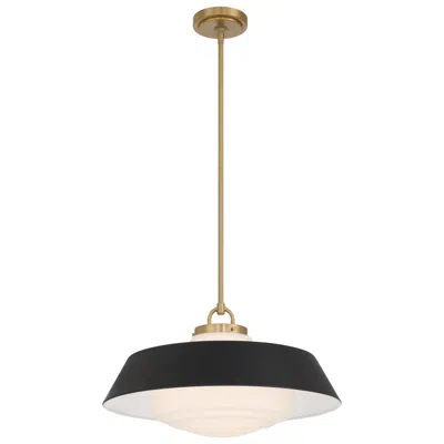 Crystorama Xander 20'' Vibrant Gold + Matte Black Pendant In Multi