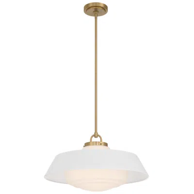 Crystorama Xander 20'' Vibrant Gold + White Pendant In Multi