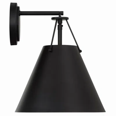 Crystorama Xavier 12 1/2" High Matte Black Wall Sconce