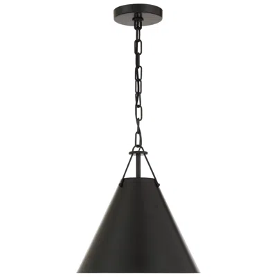 Crystorama Xavier 12" Wide Matte Black Mini Pendant