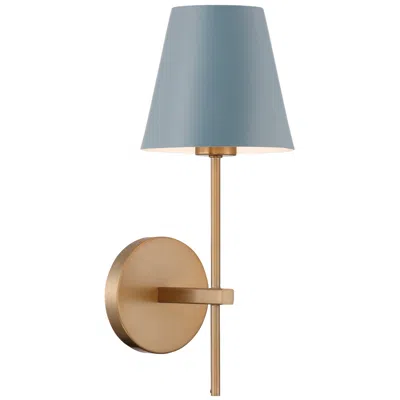 Crystorama Xavier 15" High Vibrant Gold And Blue Wall Sconce