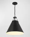 Crystorama Xavier 3-light Pendant Light In Matte Black
