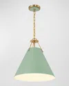 Crystorama Xavier 3-light Pendant Light In Vibrant Gold  Green