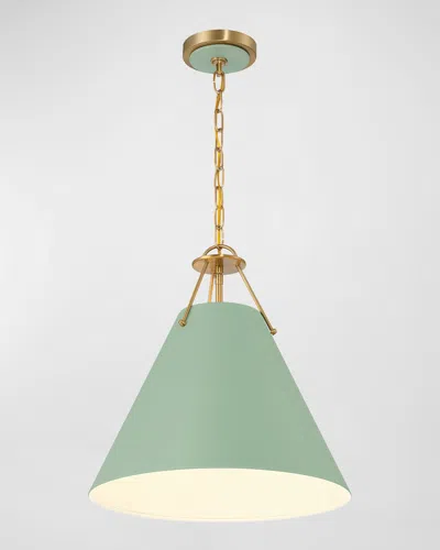 Crystorama Xavier 3-light Pendant Light In Vibrant Gold  Green