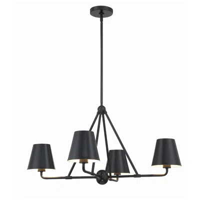 Crystorama Xavier 31.75'' Matte Black Chandelier