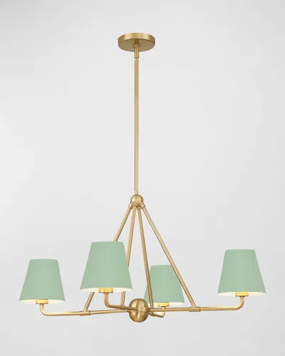 Crystorama Xavier 4-light Chandelier In Blue