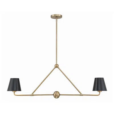 Crystorama Xavier 42" Wide Vibrant Gold 2-light Island Chandelier
