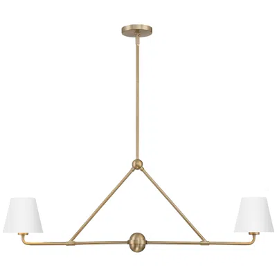 Crystorama Xavier 42" Wide Vibrant Gold 2-light Linear Chandelier In Multi