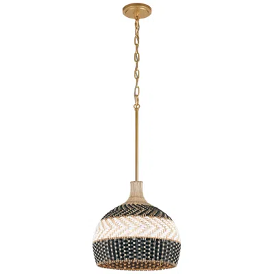 Crystorama Zanzibar 14" Wide Soft Gold Pendant Light In Multi