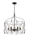 Crystorama Zucca 6 Light English Bronze & Antique Gold Lantern In Bronze