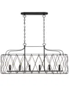 Crystorama Zucca 6 Light English Bronze & Antique Gold Linear Chandelier In Bronze