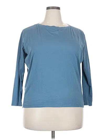 Pre-owned Crz Yoga 3/4 Sleeve T-shirt In Blue