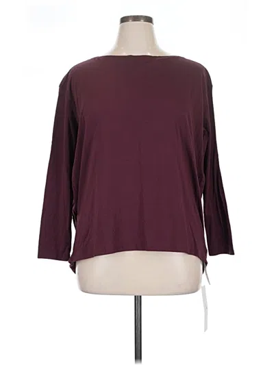 Pre-owned Crz Yoga 3/4 Sleeve T-shirt In Burgundy
