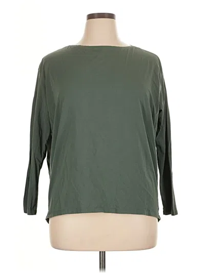 Pre-owned Crz Yoga 3/4 Sleeve T-shirt In Green