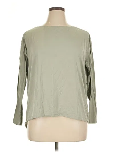 Pre-owned Crz Yoga 3/4 Sleeve T-shirt In Green