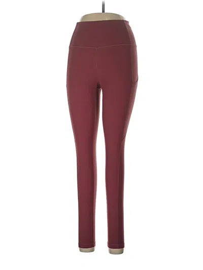 Pre-owned Crz Yoga Active Pants In Burgundy