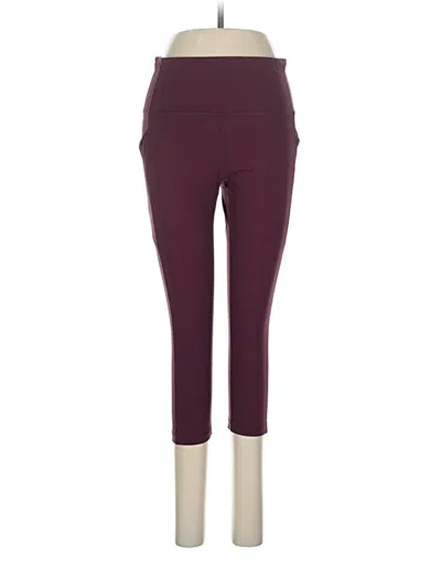 Pre-owned Crz Yoga Active Pants In Burgundy